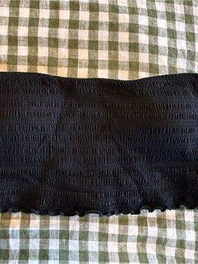 Hollister Black Smocked Bikini Top